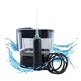 Calma Dragon Professional Dental Irrigator YXY-880, 5 austauschbare Düsen, 10 Druckstufen, 600ml Fassungsvermögen, mit LED-Anzeige zur Mundreinigung, mit kostenloser Aufbewahrungstasche (Schwarz)