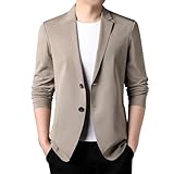 Herren Sakko Sportlich Jackett Slim Fit Langarm Atmungsaktiv Anzug Jacken Anzugsakko Normal Regular Fit Tasten Große Größen Sakkos Herbst und Winter Sportsakko für Business Hochzeit Party