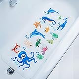 BEEHOMEE Badematten für Badewanne – Große Cartoon rutschfeste Badezimmermatte rutschfeste Duschmatten für Boden 89 x 40 cm, maschinenwaschbar, XL-Größe (Octopus)