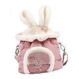 COLLBATH 1stk Hamstertasche Haustierkiste Käfig Meerschweinchen Versteck Haustiertasche Tragerucksack Hängematte Ratte Hundekotbeutel Transportbox Für Haustiere Vlies Plüsch Rosa