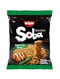 Nissin Soba Bag – Teriyaki, 9er Pack, Wok Style Instant-Nudeln japanischer Art, mit Teriyaki-Sauce, schnelle Zubereitung, asiatisches Essen (9 x 110 g)
