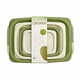 bainuote Frischhaltedosen mit Deckel Vorratsdosen Set Lebensmittelbehälter 4er Set Vorratsbehälter für den Kühlschrank Luftdicht BPA-freie Tiefkühldosen Set (4, Quadratisch)