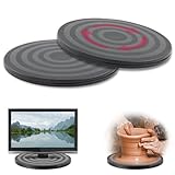 2 Stück Universal-Drehteller,20 cm Schwarz Drehplatte,360° Drehbar Drehscheibe,with Steel Ball Bearings Für Topfpflanzen, Lautsprecher, Laptops, Monitore, Fernsehgeräte, Bastelarbeiten,TV Handwerk Pfl