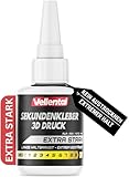 Sekundenkleber 3D Druck Gel für PLA, ABS, PETG, TPU Filament extra stark 30g - 3D Drucker Kleber wasserfest, hitzebeständig & mit Nadel Verschluss gegen Austrocknung - 3d Druck Zubehör