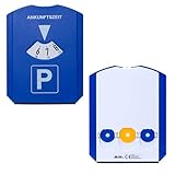 BIGtec Parkscheibe Auto Parkuhr mit Eiskratzer Schreibenkratzer 3 x Einkaufswagenchip Gummilippe Einkaufschip Schneekratzer PKW LKW StVO Konform Auto Zubehör Innenraum Kunststoff-Parkscheibe