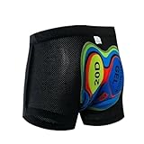 UBOHUZ 2 STÜCKE Schnelltrocknende Radtrikot-Shorts Bib Fahrradbekleidung Fahrrad Gepolsterte Kurze Hosen Atmungsaktive Für Outdoor Radsport(Black03,XXL)