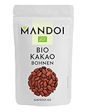 Mandoi Bio Kakaobohnen roh, 1 KG aus ökologischem Anbau, besonders hochwertige Kakao Bohnen aus Kooperative, cocoa beans whole