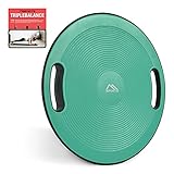 MSPORTS Balance Board Premium 40 cm Durchmesser inkl. Übungsposter und Work Out App GRATIS - Therapiekreisel Physiotherapie Wackelbrett (Türkis)