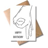 WBdesignz Humorvolle Geburtstagskarte mit Umschlag- Trottel Happy Birthday Lässiger Geburtstagsgruß Witzige Karte für Freunde und Kollegen (DIN A6)