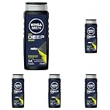 NIVEA MEN DEEP SPORT Duschgel 500 ml (Packung mit 5)