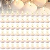 60 Stück Schwimmkerzen, Unparfümierte Schwimmkerzen, Schwimmende Kerzen, Schwimmkerzen Weiss für Abendessen, Hochzeit, Pool, SPA, Valentinstag, Badewanne, Weihnachten Deko, Dekorative Schwimmkerzen