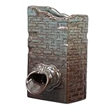 Happyyami Brunnen Fließendes Wasser Tontopf Wasserfall Aquarium Zubehör Dekoration Außenbrunnen Deckbrunnen Mini Wasserbrunnen Teichbrunnen Innenwasserbrunnen Keramik