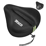 ROGTYO Gel Sattelbezug Fahrrad Sattelbezug Gelüberzug 25 x 25cm Extra Weicher Breit Groß Sattelbezu Cycle Sattelbezüge mit wasserdichter Sattelschutz für Männer, Frauen und Kinder
