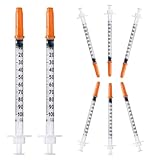 100 x 1 ml/cc Plastiktube (31G x 6mm) Mehrzweck-Messwerkzeuge, Einzeln verpackt, Laborzubehör
