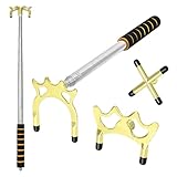 RAYNA GAMES Billard Queue Versenkbare, Billard Queue 3 Stück Abnehmbarem Messing Brücken Kopf, Queue Brücke Billard Zubehör für Billardtisch, Snooker, Spiel, Wettkampf