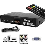Hd-line 20500 Digitaler Satelliten HD Receiver (DVB-S/DVB-S2, HDMI, AV, 2X USB 2.0, Full HD 1080p, Digital Audio Out) [Vorprogrammiert für Astra, Hotbird und Türksat]