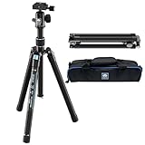 SIRUI Carbon Stative Kamera mit BG40 360 °Kugelkopf, Höhe 152cm,900g Leichtes Reisestativ mit Schnellwechselplatte für DSLR Camcorder,Max.Traglast 10kg,Traveler X-III
