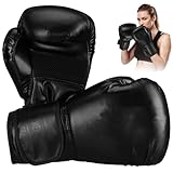 SOPOTUTU PU Leder Boxhandschuhe Herren mit Rutschfestem Griff Ergonomisch Gepolstert für Boxtraining und Sparring Schützende Handschuhe für Kampfsport und Fitness