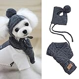 Amiispe Winter warme gestrickte Mütze Schal für Hunde Hunde Hüte Haustiere Produkte Lustige Cosplay Hund Cap Für Chihuahua Welpen zube