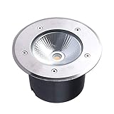 WZYDYDY Bodeneinbaustrahler Aussen Einbauleuchte Moderne Gartenuntergrundleuchten 85-265V Schutzart IP65 Einbaustrahler Warmweißes Licht, 9 Arten Von Kraft(White Light,30W)