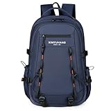 Amythe Schulrucksack Jungen Teenager Groß Kapazität 27L, Schulranzen Junior Oberstufe Schultasche mit Brustgurt und Notpfeife, Wasserdicht Wanderrucksack für Schule, Outdoor und Reisen, Blau