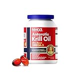 Krill Oil Omega 3 Supplement 1000mg 60 Softgels EPA & DHA, Pure Antarctic Krill Oil with Astaxanthin and 56% Phospholipids Third Party Tested