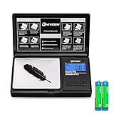 NIVERN Feinwaage 0.01g Digitale Grammwaage mit LCD Display – Hochpräzise Briefwaage für Schmuck, Gold, Kaffee, Hefe & Kräuter – Mini Taschenwaage für Juweliere und Cafés