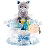 Timfanie® Windeltorte | Kuschel Nashorn | blau | 0-8 Monate