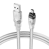 YAODHAOD USB auf Firewire Kabel Kompatibel mit Sony DCR-TRV75E DV Kamera Firewire IEEE 1394 4Pin Stecker auf USB A Stecker iLink Adapter Konverter Kabel(USB A Male to 4 Pin)