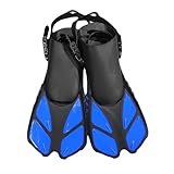 Tongyanji Verstellbare Haspen, Schnorchelflossen, kurze Schwimmflossen, offene Ferse, Schwimmflossen zum Schnorcheln, Tauchen, Schwimmen