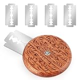 MXTIMWAN Bäckermesser, Rundes Bäckerklinge mit 5 Klingen,Edelstahl-Brotklinge,Teigmesser,Brot Scoring Cutter,Tragbarer Bäckerklinge Brot Schneide Werkzeug