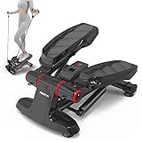 PROIRON Stepper für Zuhause, Swing Stepper 120kg mit Display für Bein und Po-Training, Mini Stepper Sport Stepper Twister Stepper Cardi - verschleißfreie Hydraulik-Zylinder - ohne Lär