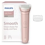 Philips Lady Shaver Series 8000 - kabelloser elektrischer Rasierer, nass und trocken, 3-Klingen-System, flexibler Scherkopf, LED-Licht, für Beine und Körper, 100 Min. Laufzeit, Modell BRL129/00