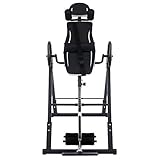 ZELUS Inversionsbank Klappbar Inversionstisch mit Verstellbarer Kopfstütze, Schutzgürtel Schwerkrafttrainer mit 4 Inversionswinkeln Multifunktionsgerät Rückentrainer 150 kg Bauchtrainer Weiß &Schwarz