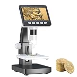 Mikroskop, LCD Digital Mikroskop 1000X 4,3-Zoll USB Mikroskop mit 8 einstellbaren LED Licht, PC-Ansicht, kompatibel mit Windows/Mac