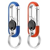 SSHUIKKAI 2 Stück Schlüsselanhänger Karabiner, Schlüsselanhänger Mit Karabiner, für Auto, Haus, Büro, Herren, Damen
