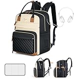 Tonyeee Wickelrucksack Rucksack 25-37L Erweiterbares Große Wickeltasche mit Wickelauflage & Kinderwagengurten,Reise-Rucksack Windeltasche,Mommy Bag,Schwarze Aprikose-Neu