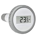TFA Dostmann Poolsender mit Display, 30.3240.10, für Funk-Poolthermometer Palma, anthrazit, mit Temperaturanzeige, grau, (L) 81 x (B) 81 x (H) 151 mm