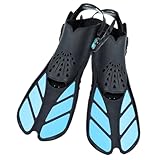 Palwin Schnorchelflossen, Verstellbare Schwimmflossen Kurz Mit Aufbewahrungstasche, Dauerhaft Unisex Taucherflossen Für Erwachsene Kinder Zum Tauchen Schwimmen Schnorcheln Gr.36-41