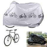 Forhandy Forhandy Fahrradabdeckung Wasserdicht, 200x110cm Fahrradgarage Fahrrad Schutzhülle Verdickte Version Fahrradplane, Fahrrad Abdeckplane Abdeckung for Mountain Bike/E-bike/Road Bike (Grau)