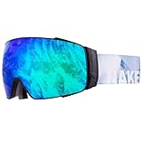 NAKED Optics Skibrille Männer, Ski Brille Frauen, Snowboardbrille (STORM Snow, ohne Schlechtwetterglas)