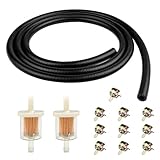 Crynvor 2M Benzinschlauch 8mm Innen, Kraftstoffschlauch mit Filter, 8mm Schlauch für Benzin, Dieselschlauch, Kraftstoffleitung, Ölschlauch, Universal Benzinschlauch Kit, für Auto, Motorrad