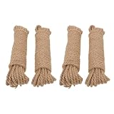 Abaodam 4 Rollen Naturjute Seil 10m Geflochtene Juteschnur mit Rutschfester Textur für Axtstiel Umwicklung Verschleißfestes Bastel und Gartenseil Hautfreundlich und Handgefertigt