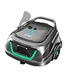 WYBOT (2025 Upgrade) A1 Poolroboter, Laufzeit bis zu 120 Minuten, Pool Roboter Kabellos mit Doppelfilter und Poolroboter Akku, Poolroboter für Aufstellpool bis zu 100㎡(Hellgrau Grün)