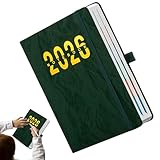 Journal Notizbuch - Terminbuch, Organizer Notizbuch Glattes Schreiben Notizbücher mit Register, Jahresplaner 2026 Monatskalender, Terminplanung, Zeitmanagement