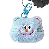 Plüschtaschen-Charme, Schlüsselanhänger Katze aus Plüsch – niedliche Ornamente aus Plüsch, Ornament aus Plüsch, Katze, weicher Cartoon-Anhänger, Ornamente für Mädchen und Jungen, blau, Se référer au