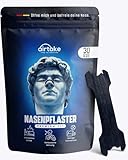Airtake - 30 Premium Nasenpflaster – neue Spezial-Technologie & extra starker Kleber – Nasal Strips/Nasenspreizer freie Atmung & besseren Schlaf Anti Schnarch Nose Strips (Schwarz 30 Stück)