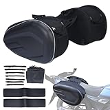 awagas Motorrad Satteltaschen 36L-58L Erweiterbar Motorrad hecktasche Seitentasche Wasserabweisende motorradtasche Aufbewahrungstasche für Integralhelm wit Regenhüllen Universal motorradkoffer gepäck