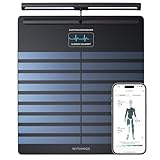 WITHINGS Body Scan - Vernetzte WLAN-Waage zur Verbesserung Ihrer Gesundheit, BIA-Personenwaage, Analyse der Körperzusammensetzung, Körperfett, Muskelmasse, Wasseranteil, Elektrokardiogramm, Schwarz