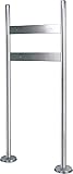 MeLiTec Briefkastenständer PBS2, Edelstahl matt gebürstet